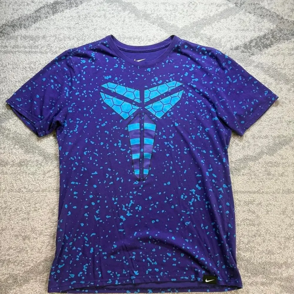 Nike Kobe Bryant T Shirt Purple Mamba Logo Hornet Basketball fits like small